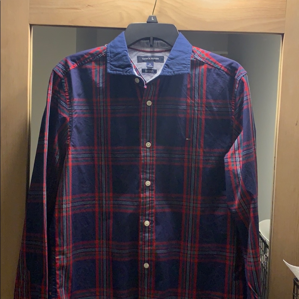 Tommy Hilfiger Casual Plaid Button Down